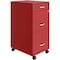 Nusparc 3-Drawer Mobile Vertical File Cabinet, 14.2" x 18" x 29.5", Red NPRVF318BMRD - alternate 1
